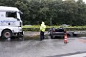 Schwerer VU Pkw Lkw A 4 Rich Koeln Hoehe AS Bensberg P053